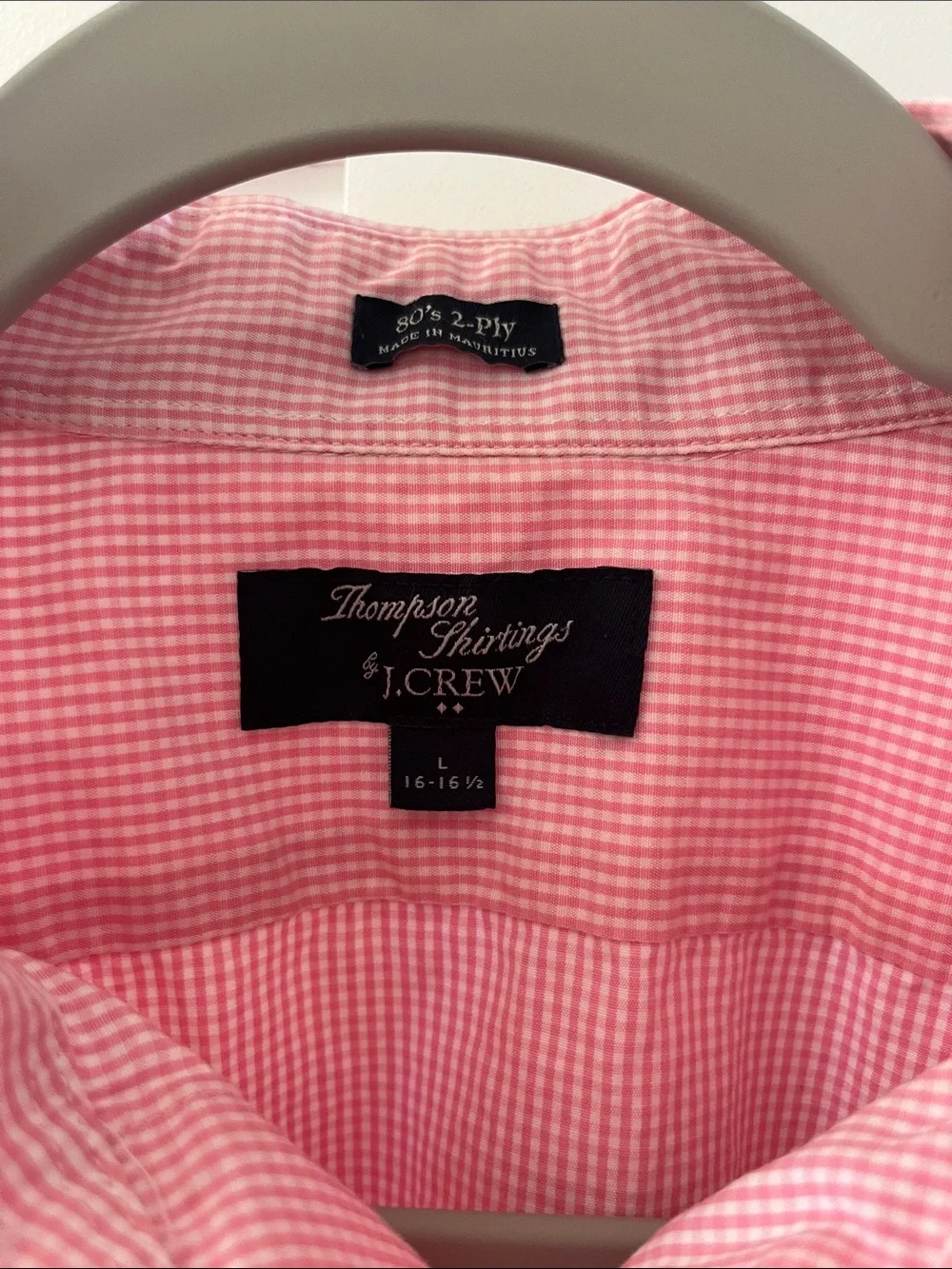 J. Crew Pink Micro-Check Button-Down Shirt